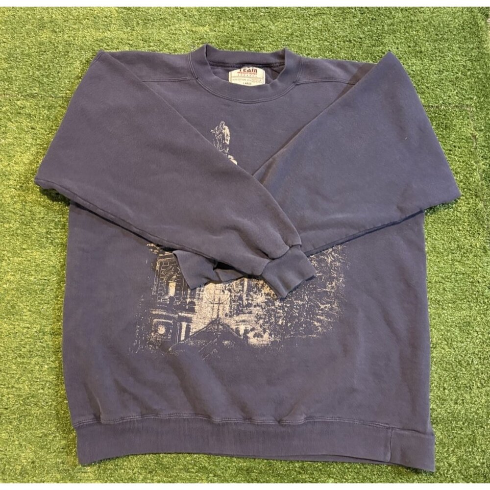 Vintage Notre Dame Fighting Irish sweatshirt mens large blue gold crewneck 90s D - Picture 6 of 12